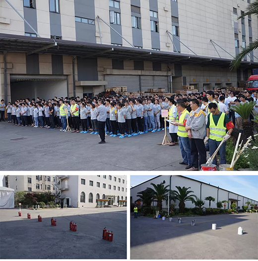 上9国际站备用成功进行2019年上半年消防演习